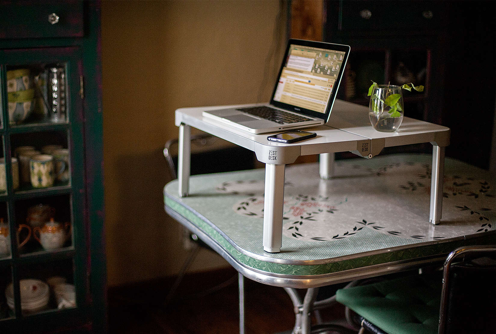 The portable office that also gets you off your butt, at least for a while.