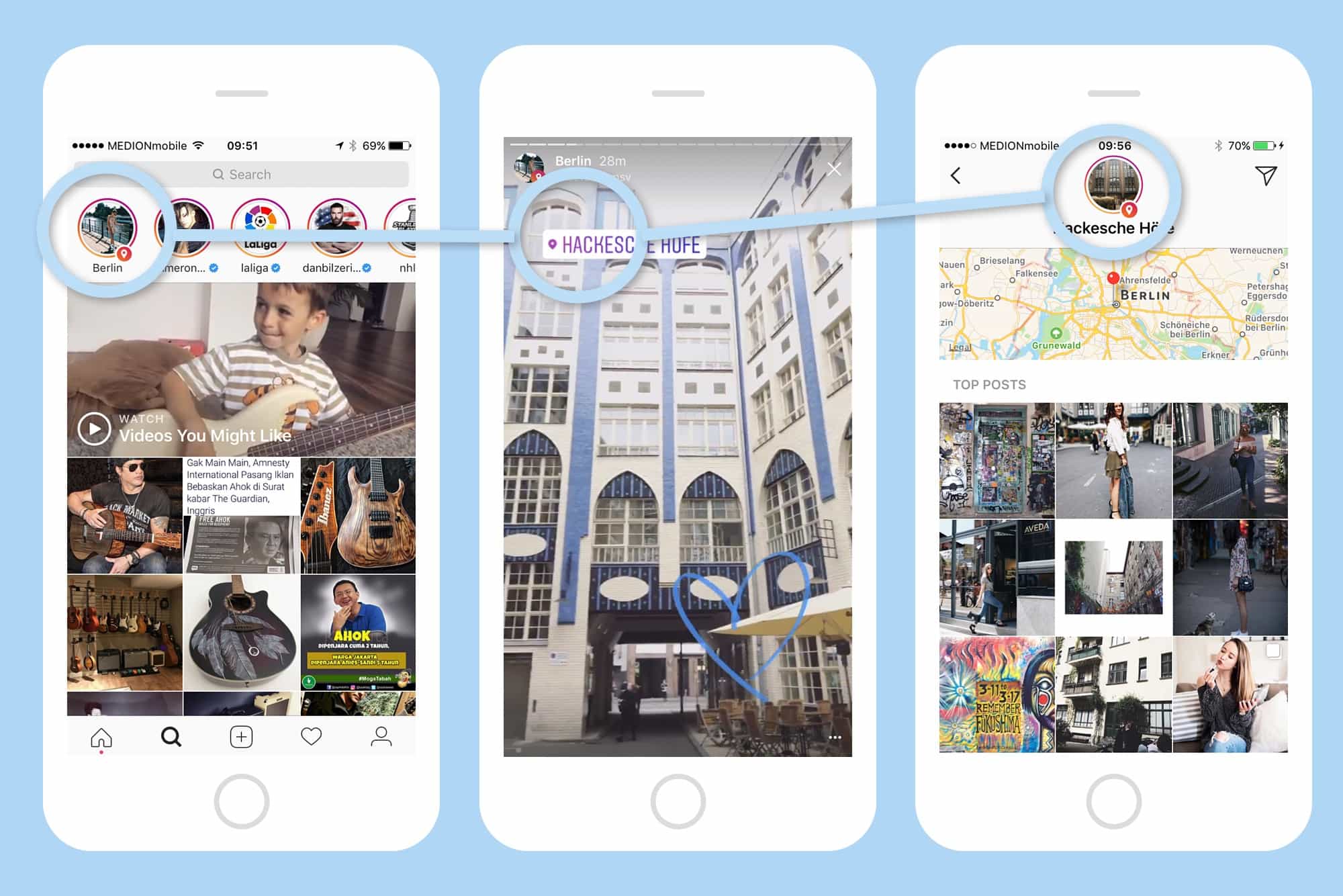 Instagram location stories