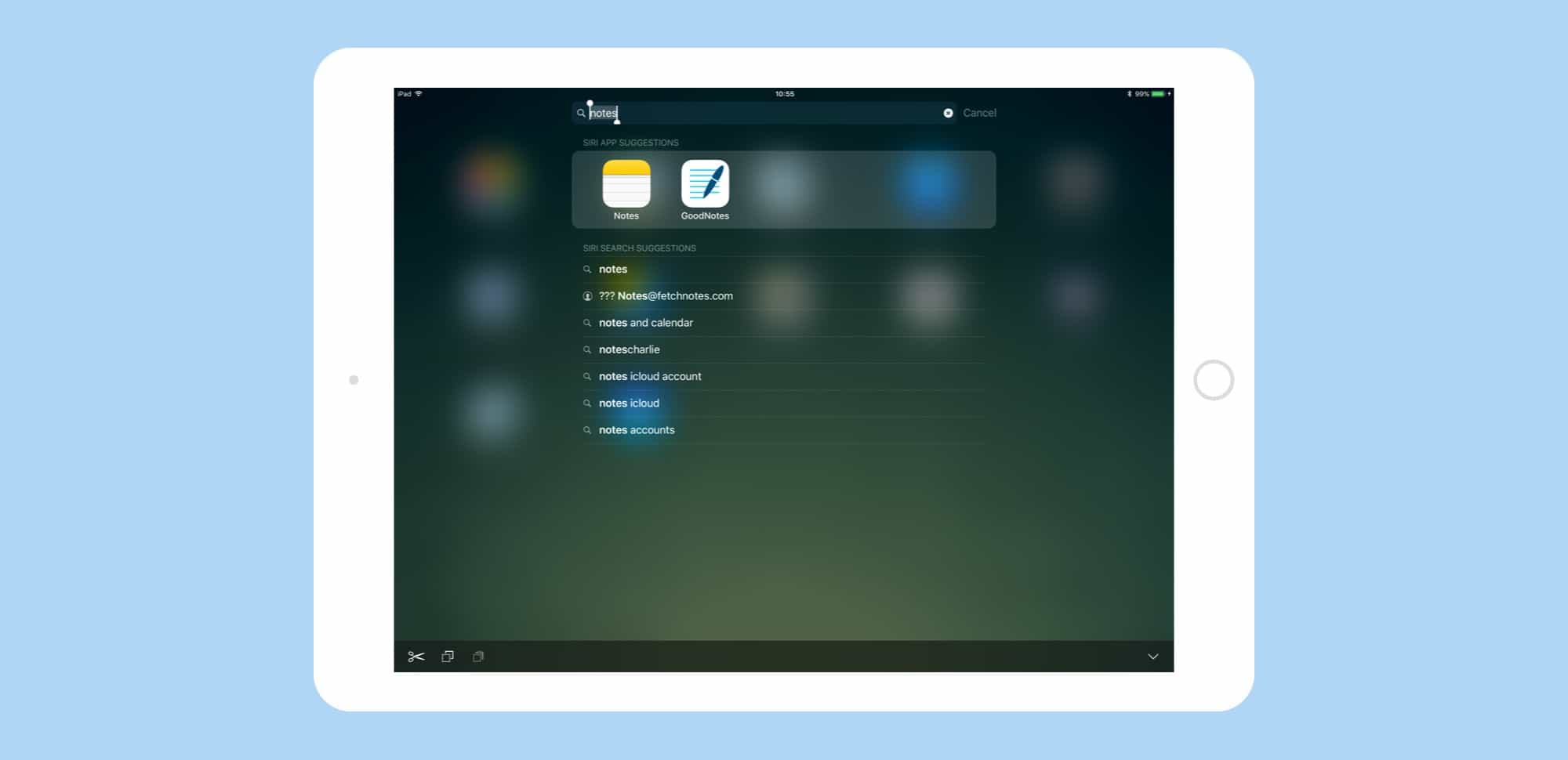 spotlight search in iOS 11