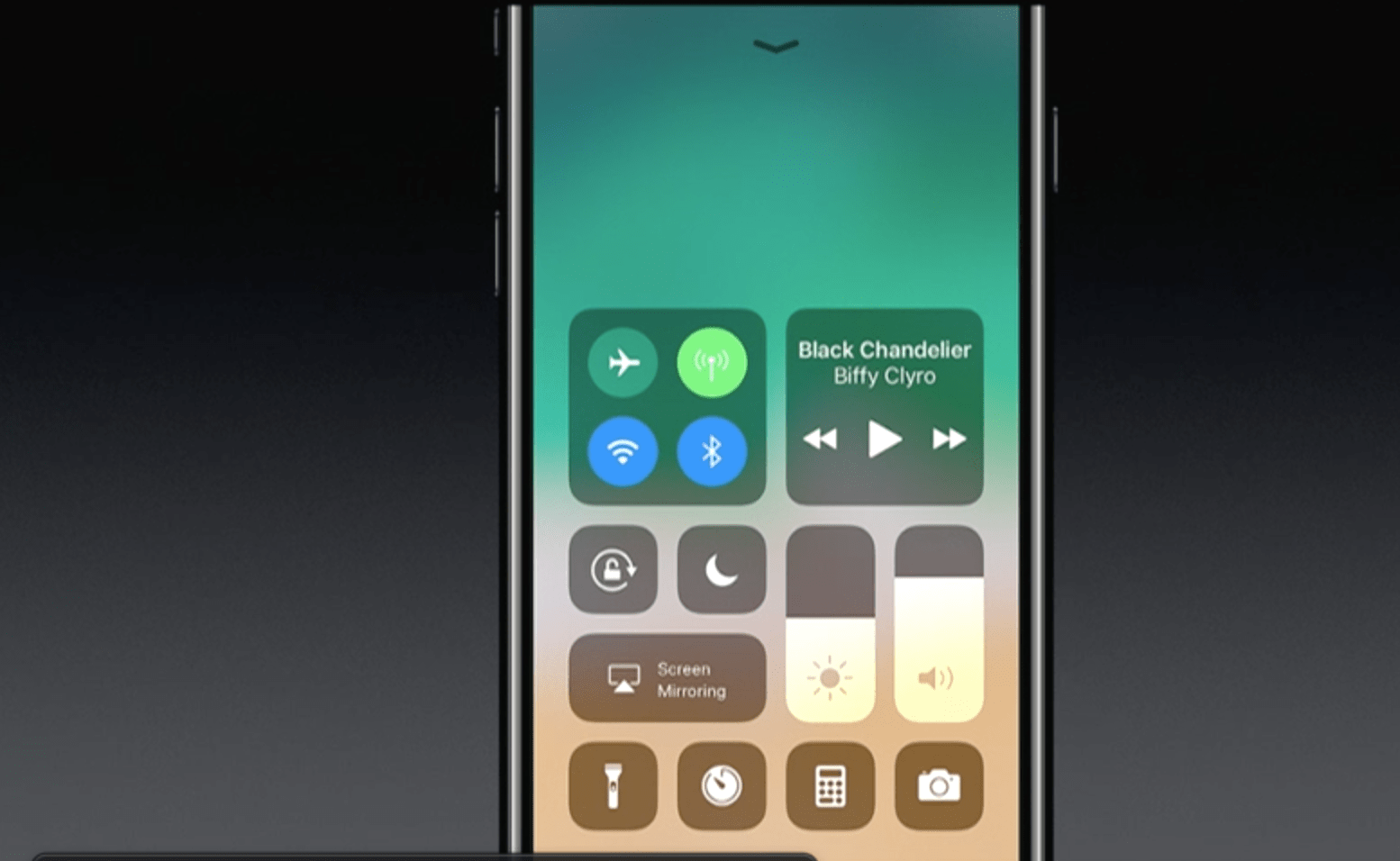 control center iOS 11