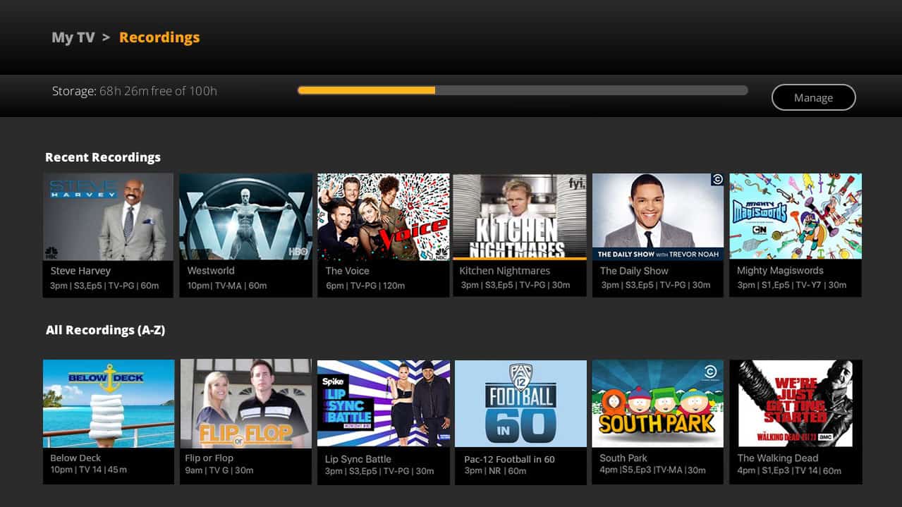Sling TV cloud DVR