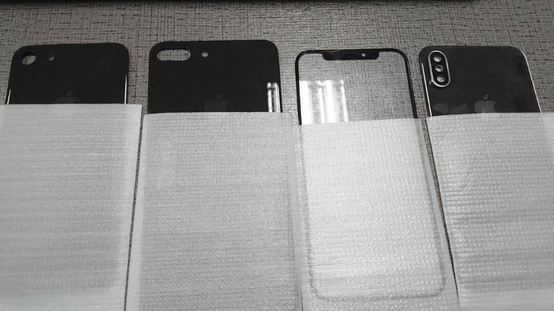 Photos of alleged glass panels for the iPhone 8, 7s and 7s Plus.