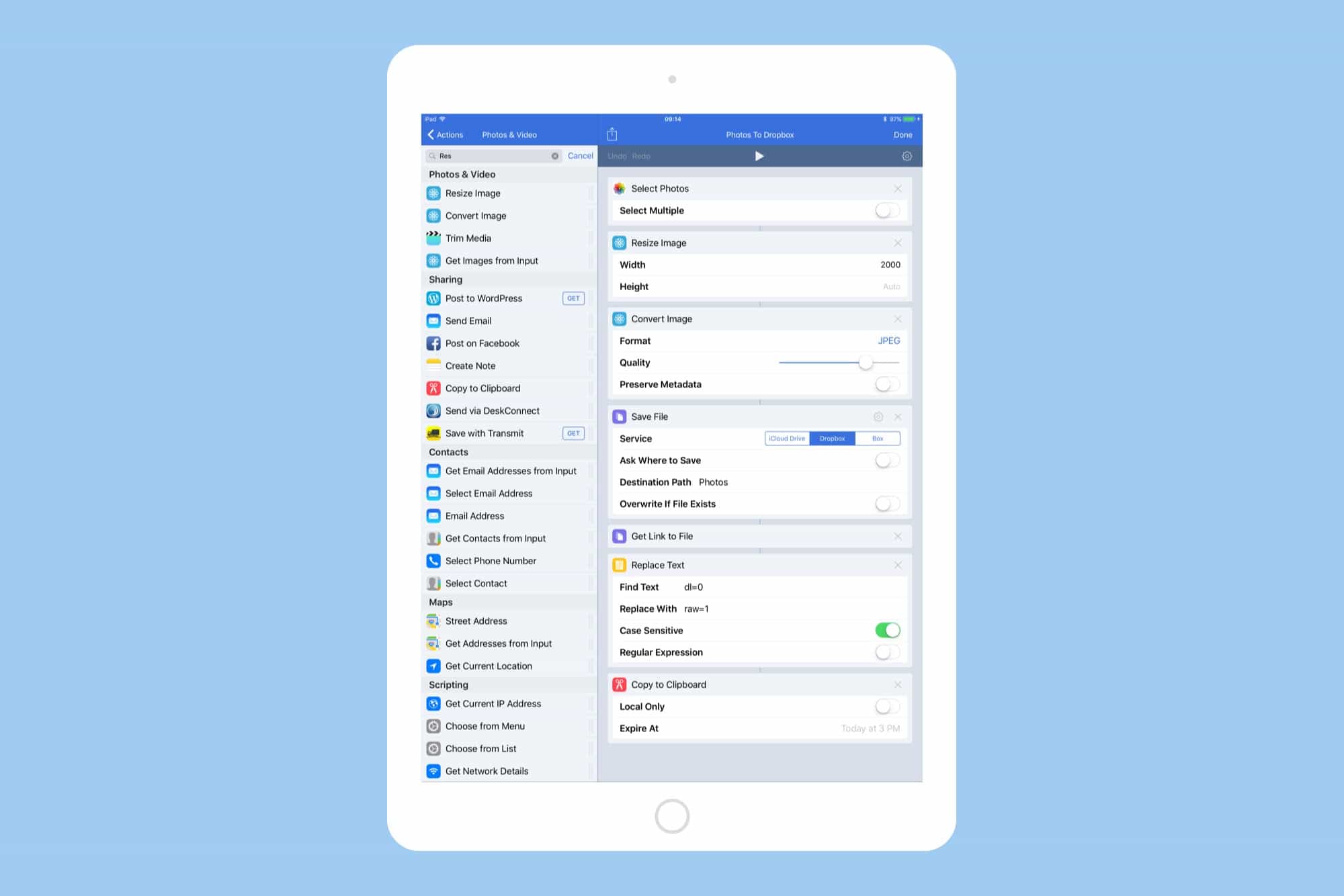 workflow dropbox photo bucket