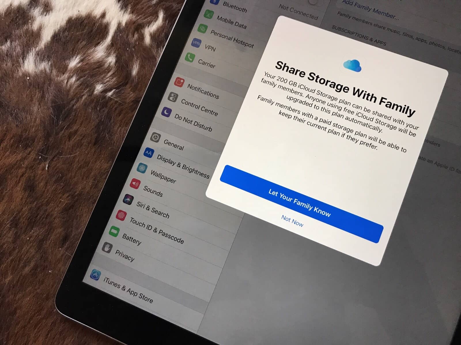 iCloud storage family plans