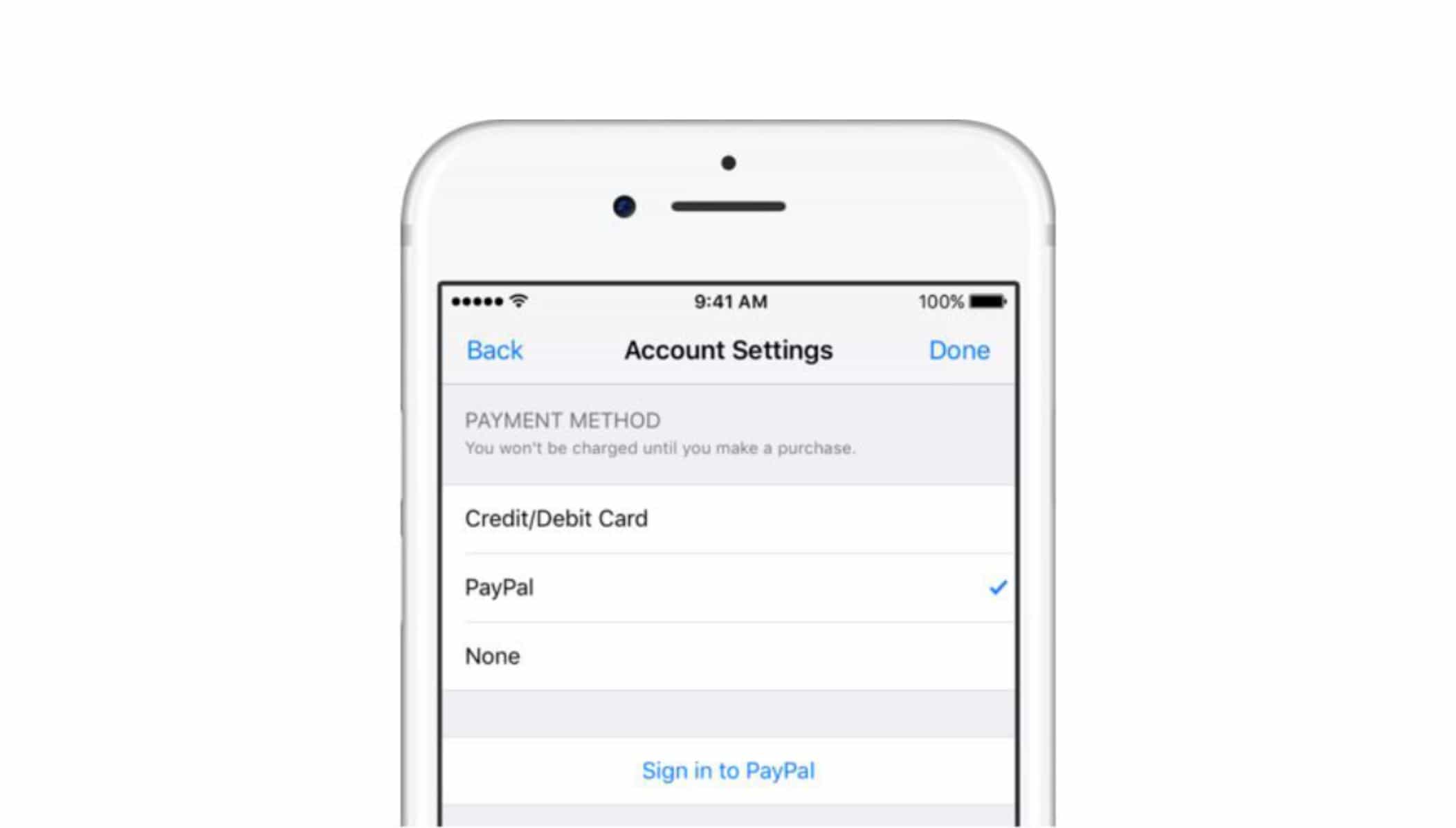 PayPal iTunes
