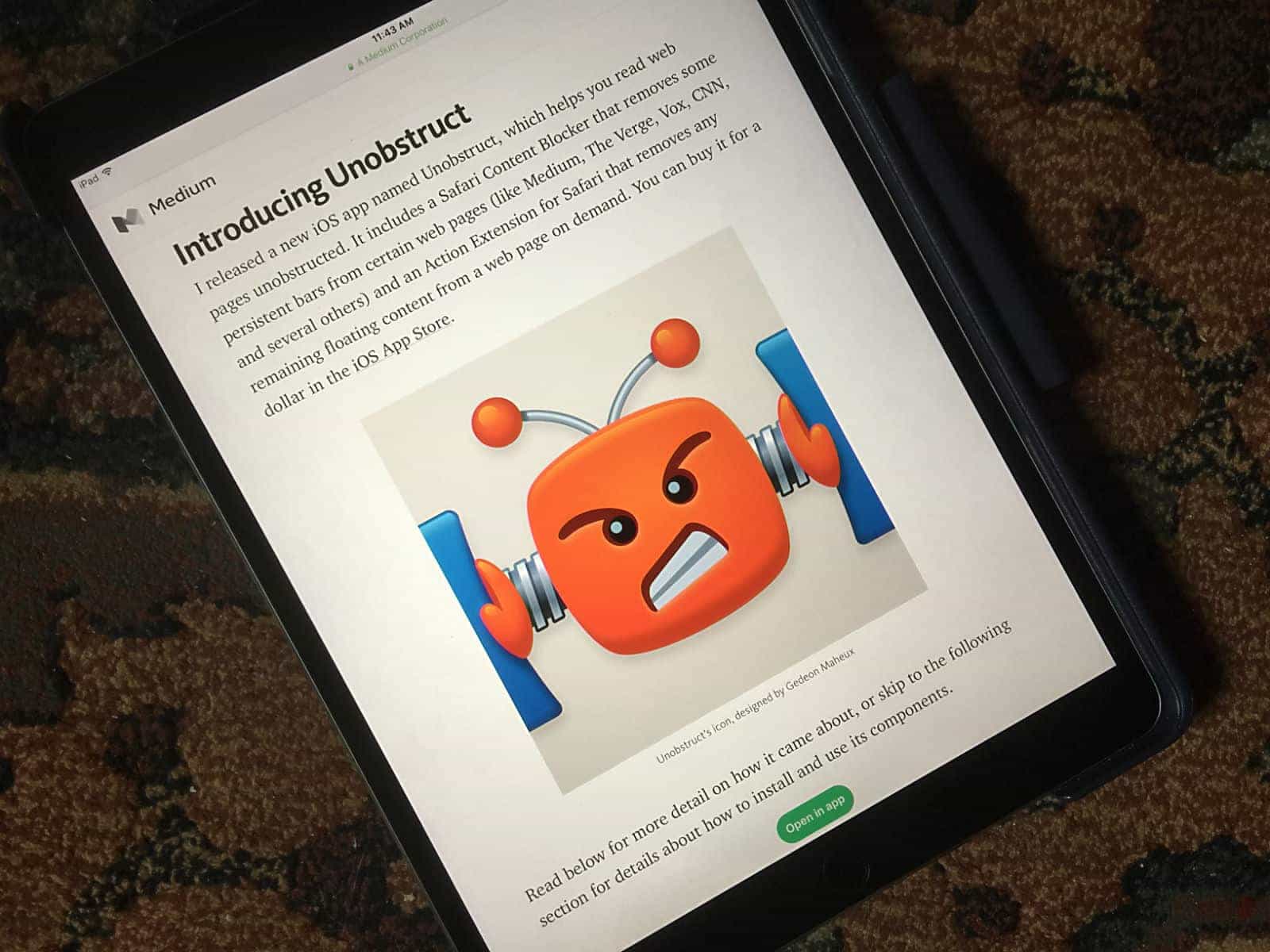 Unobstruct content blocker