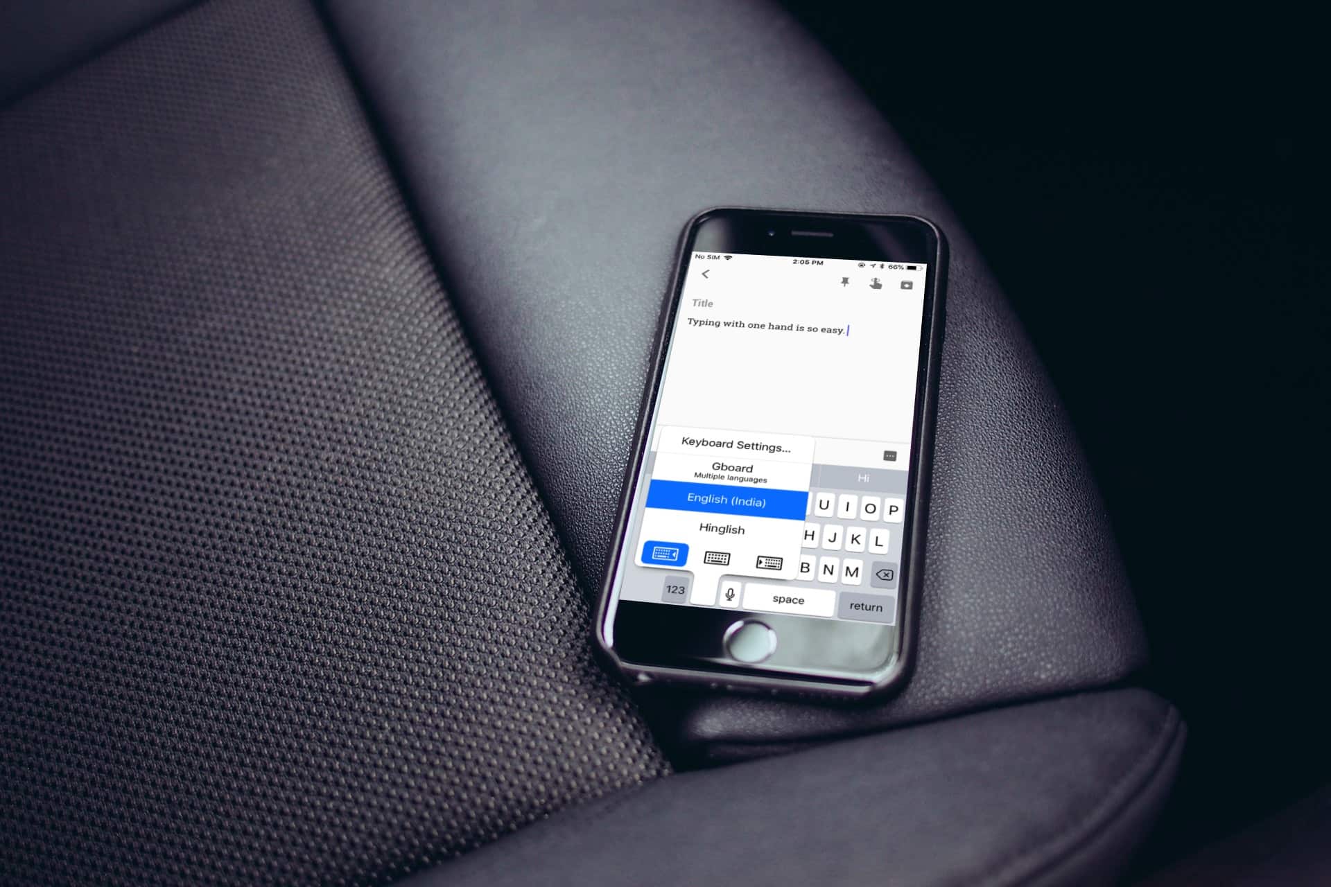 iOS 11's one-handed keyboard