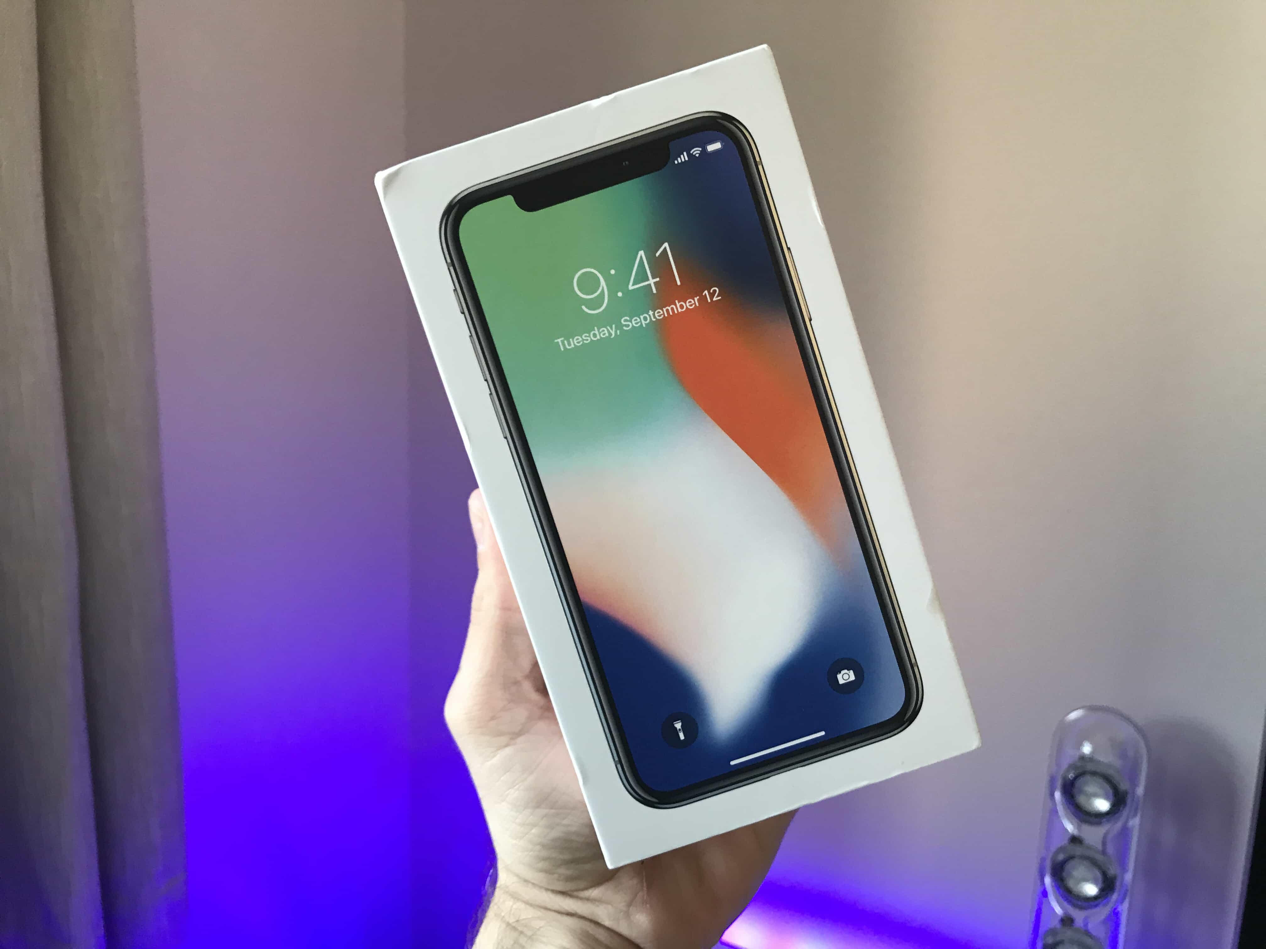 iPhone X in box