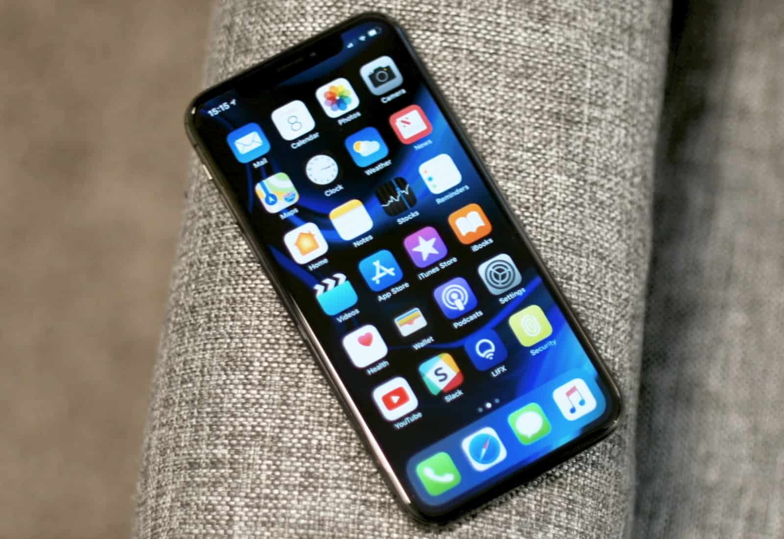 iPhone X laying down