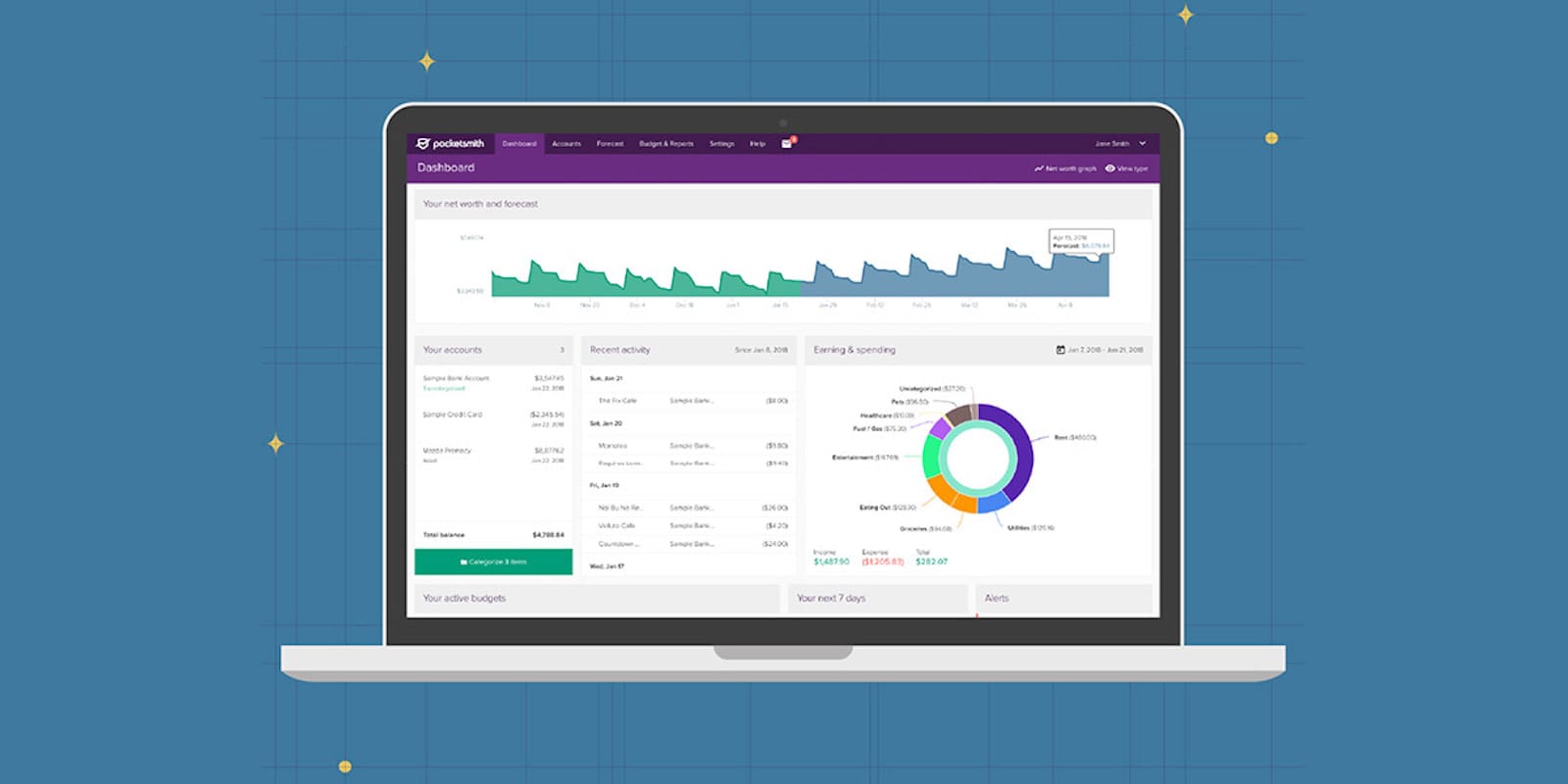 PocketSmith does more than visualize the state of your finances, it helps you predict where they'll go.