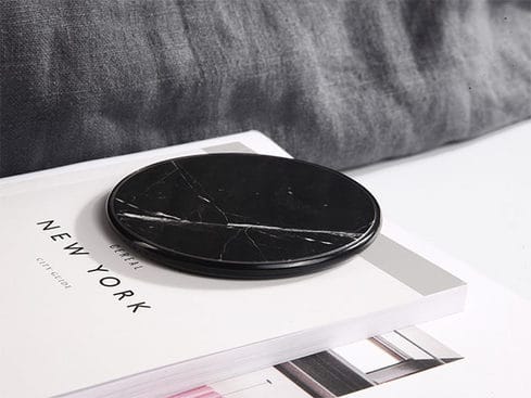Add a touch of class to your desktop with this marble-topped Qi wireless charger.