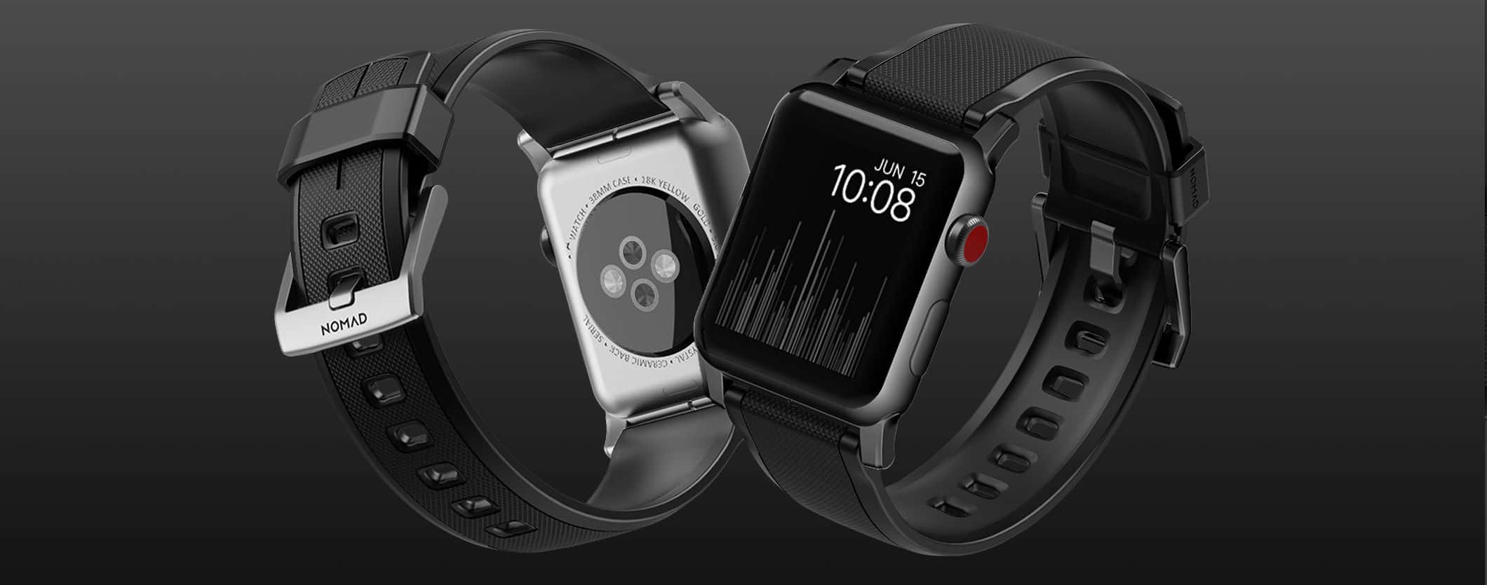 The Nomad Rugged Strap puts a stylish twist on the Apple Watch sports band.