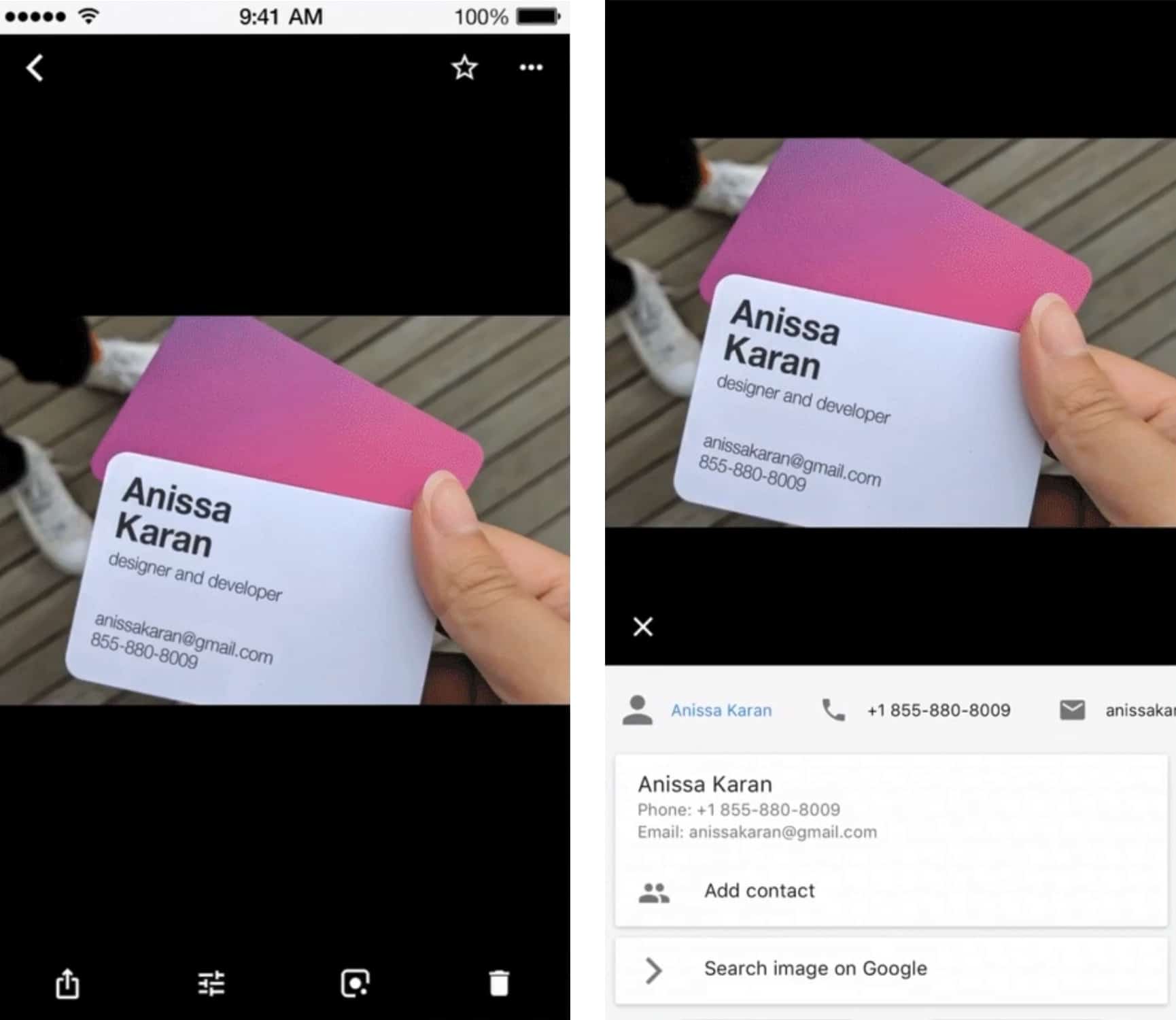 Google Lens in action
