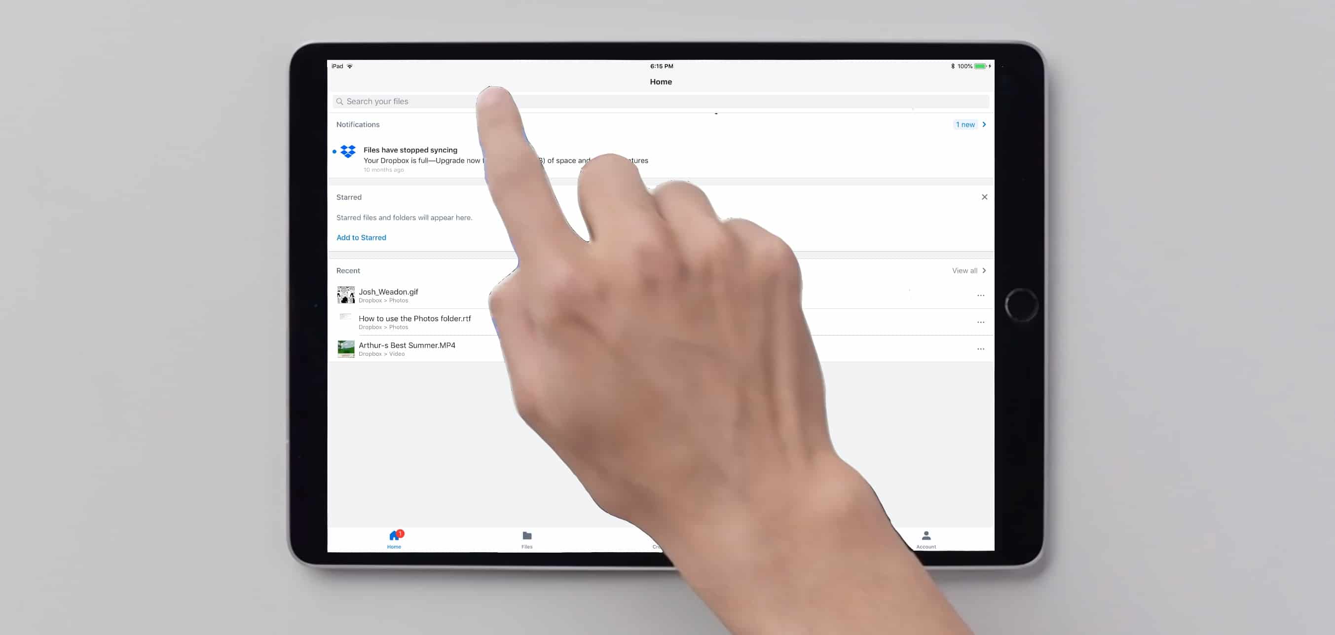 Dropbox for iPad