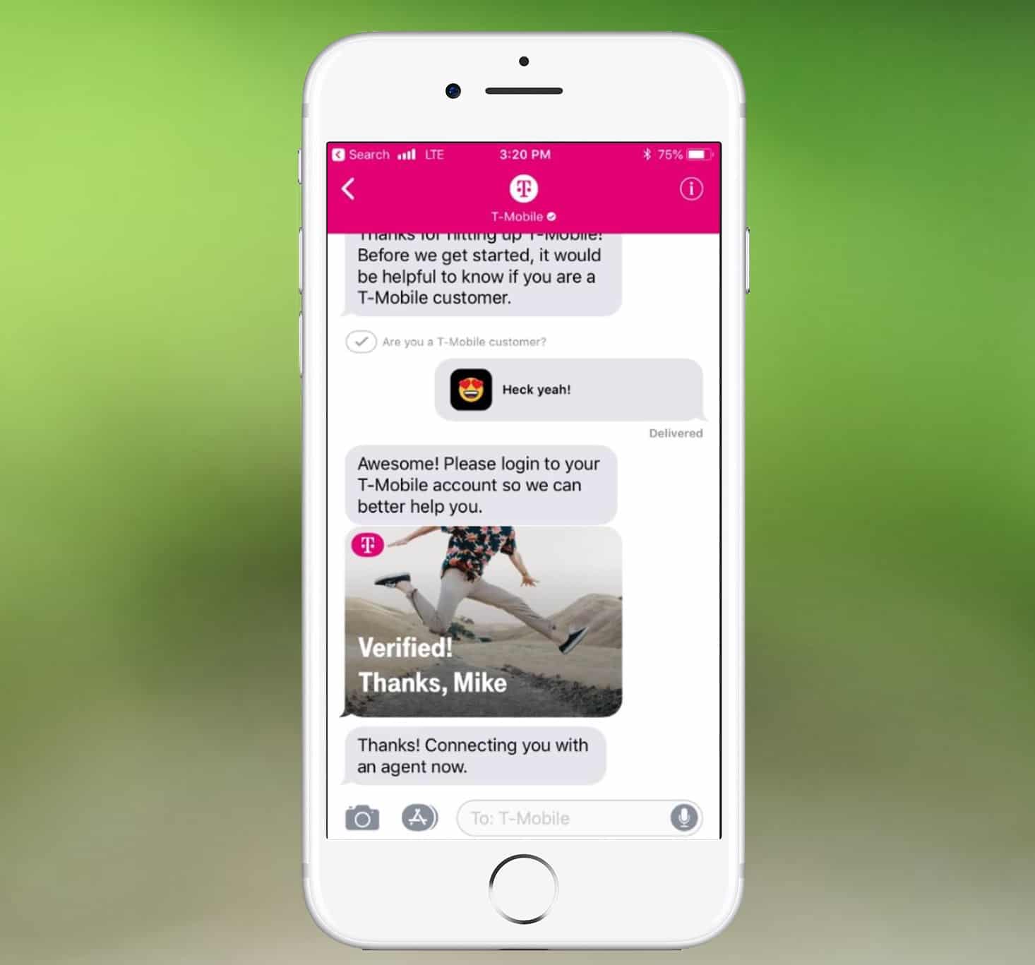 Apple Business Chat example