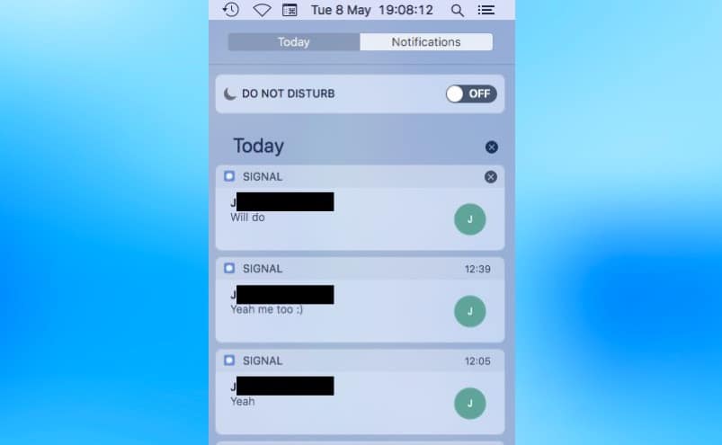 macOS Notification Center is a security flaw for Signal for Mac