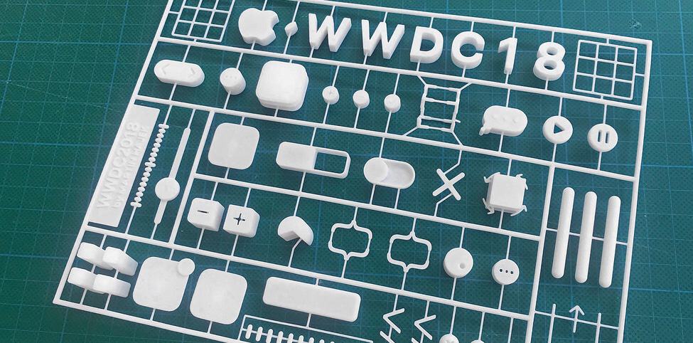 Buy a 3D printed version of the WWDC2018 logo
