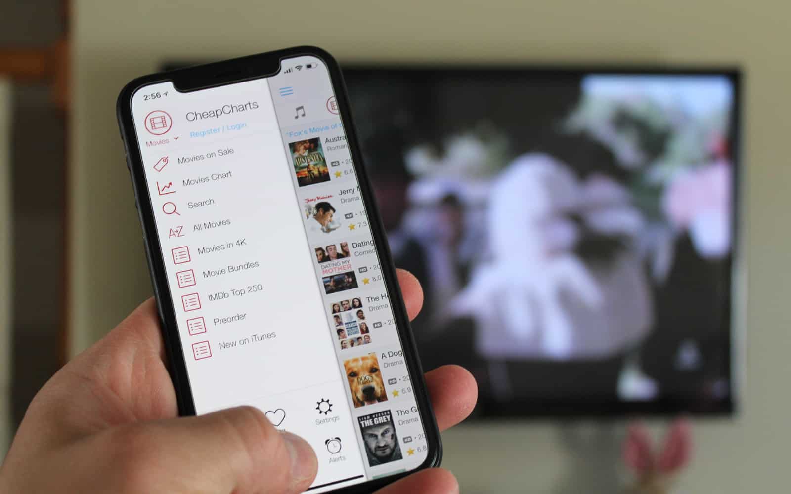 CheapCharts shows currently on sale movies