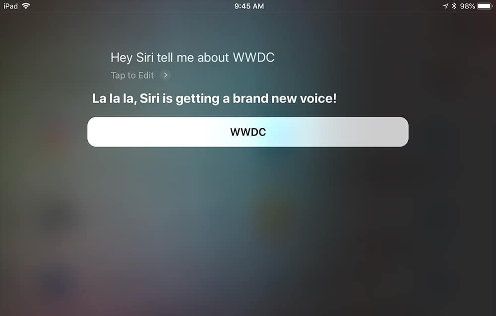 Siri voice