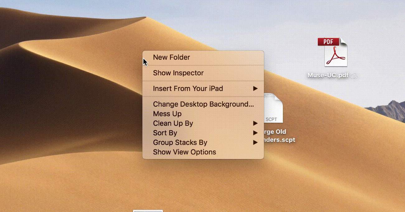 macOS Mojave Mess Up easter egg