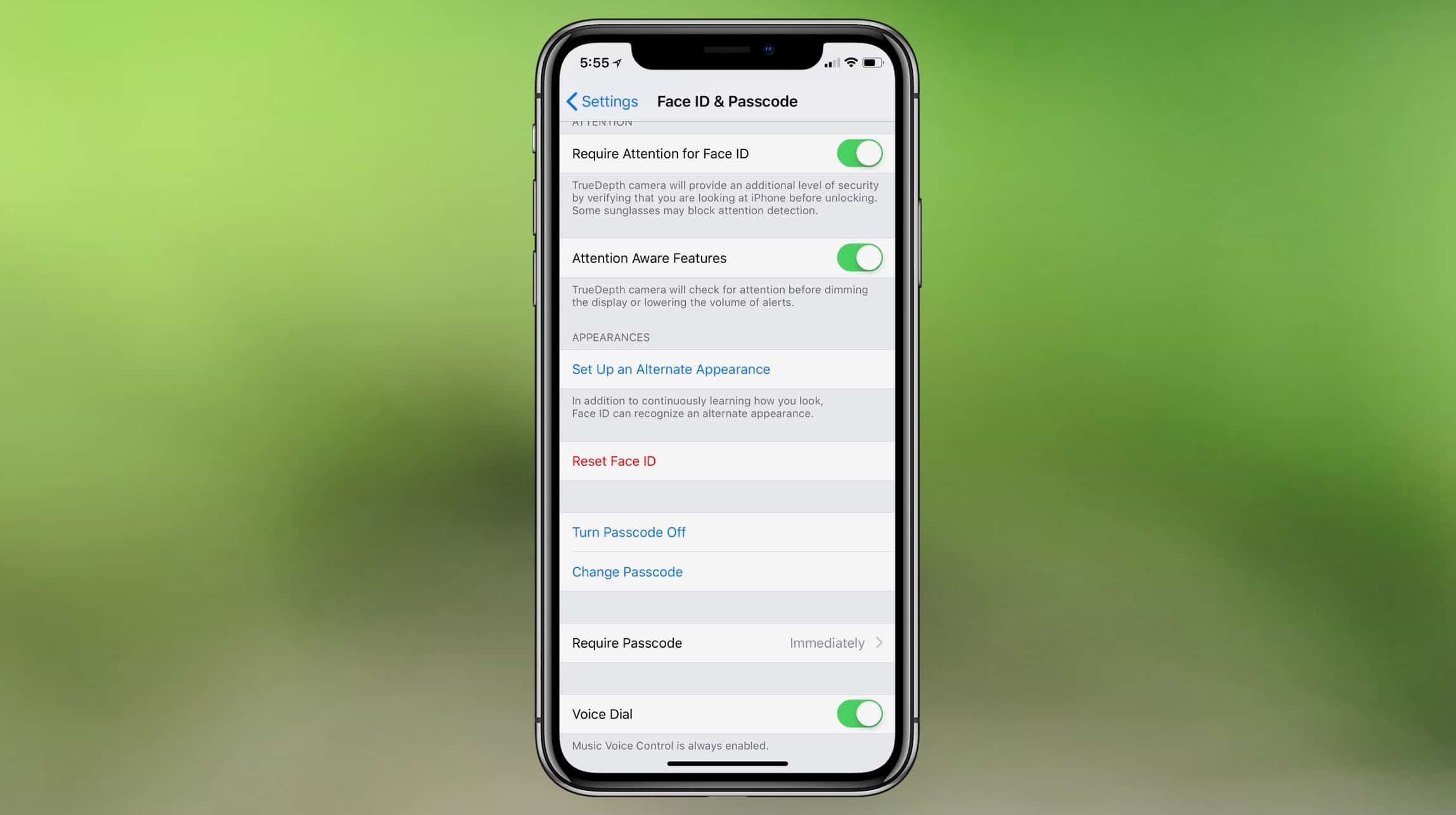 Multiperson Face ID in iOS 12 can recognize alternate appearances.