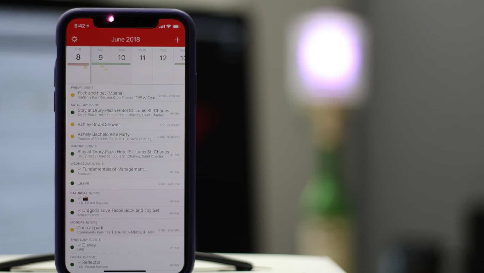 Fantastical Ticker view upcoming events
