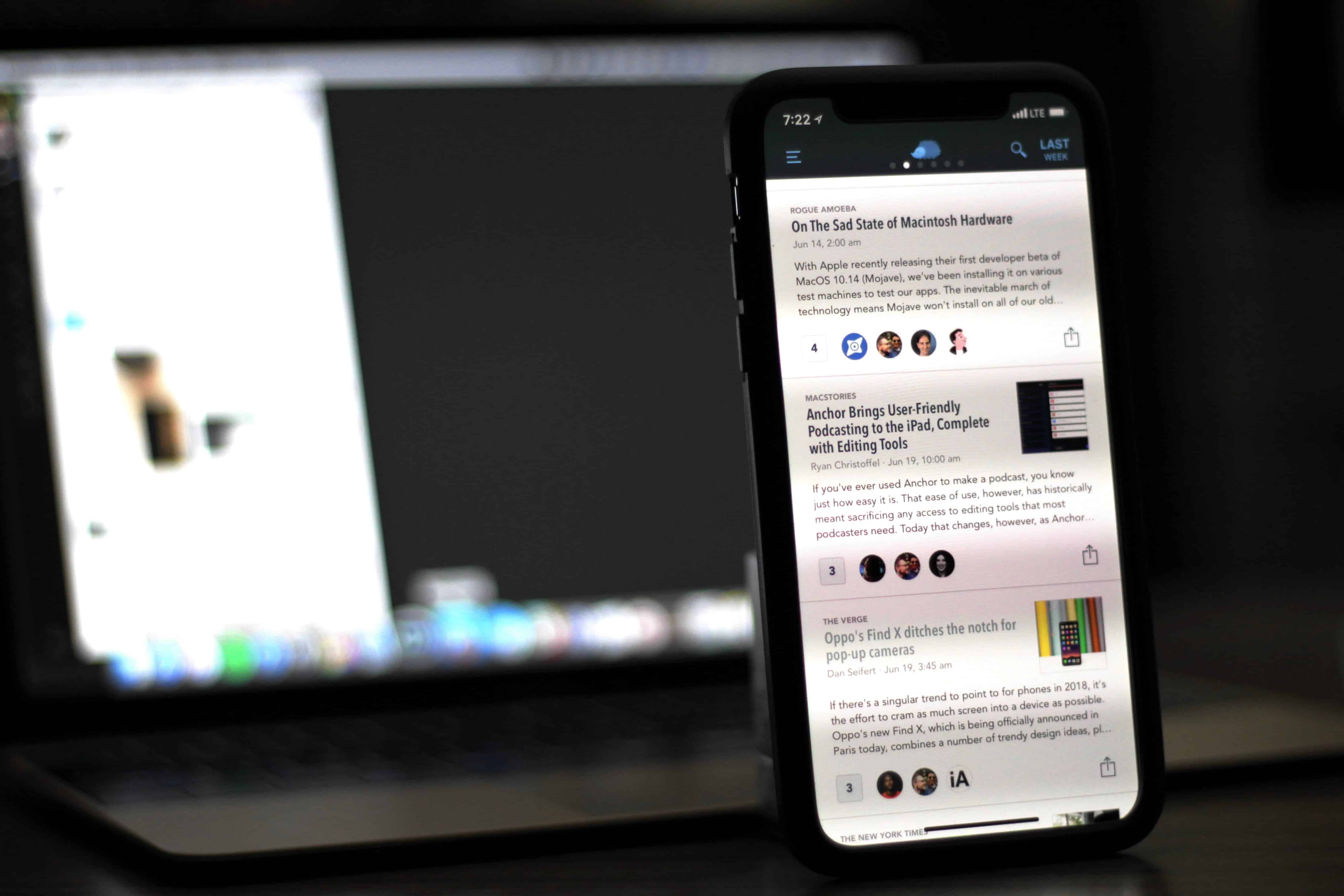 Nuzzel news feed on iPhone