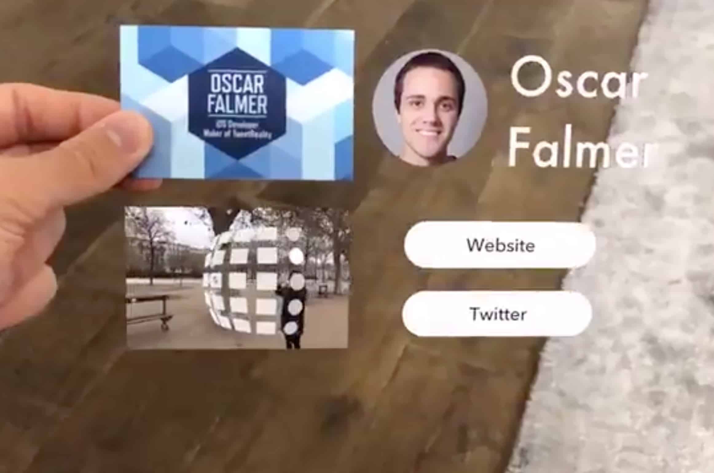 ArKit business card
