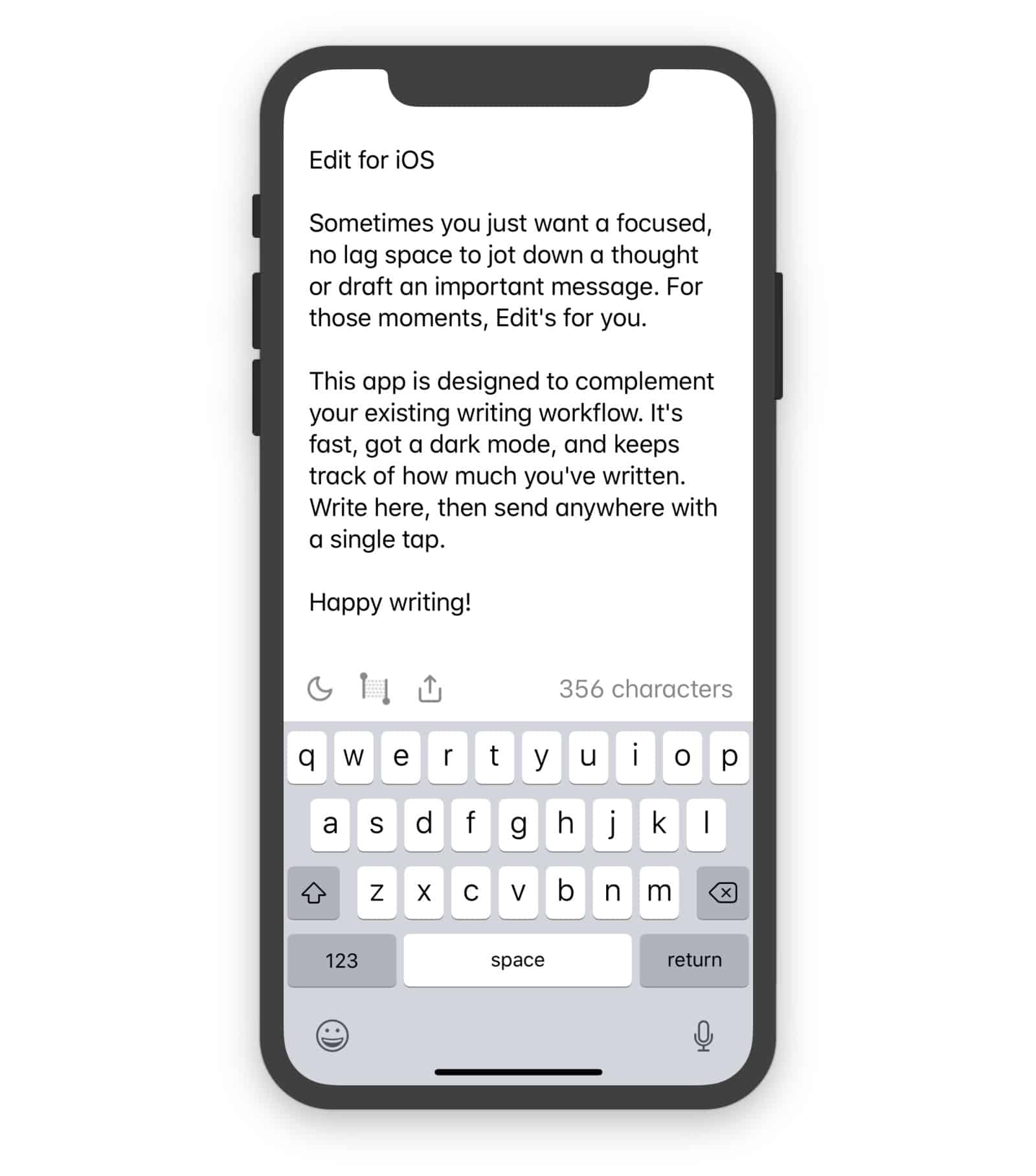 Edit for iOS couldn't be any simpler.