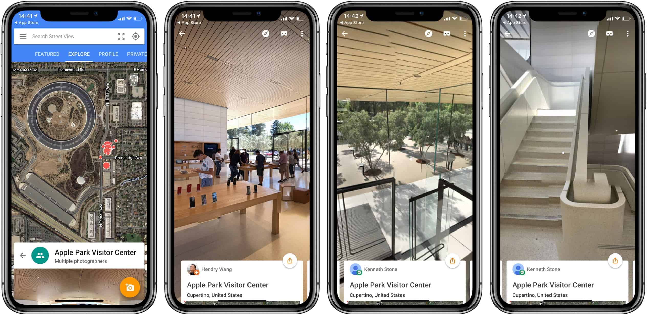 Google Street View on iPhone X