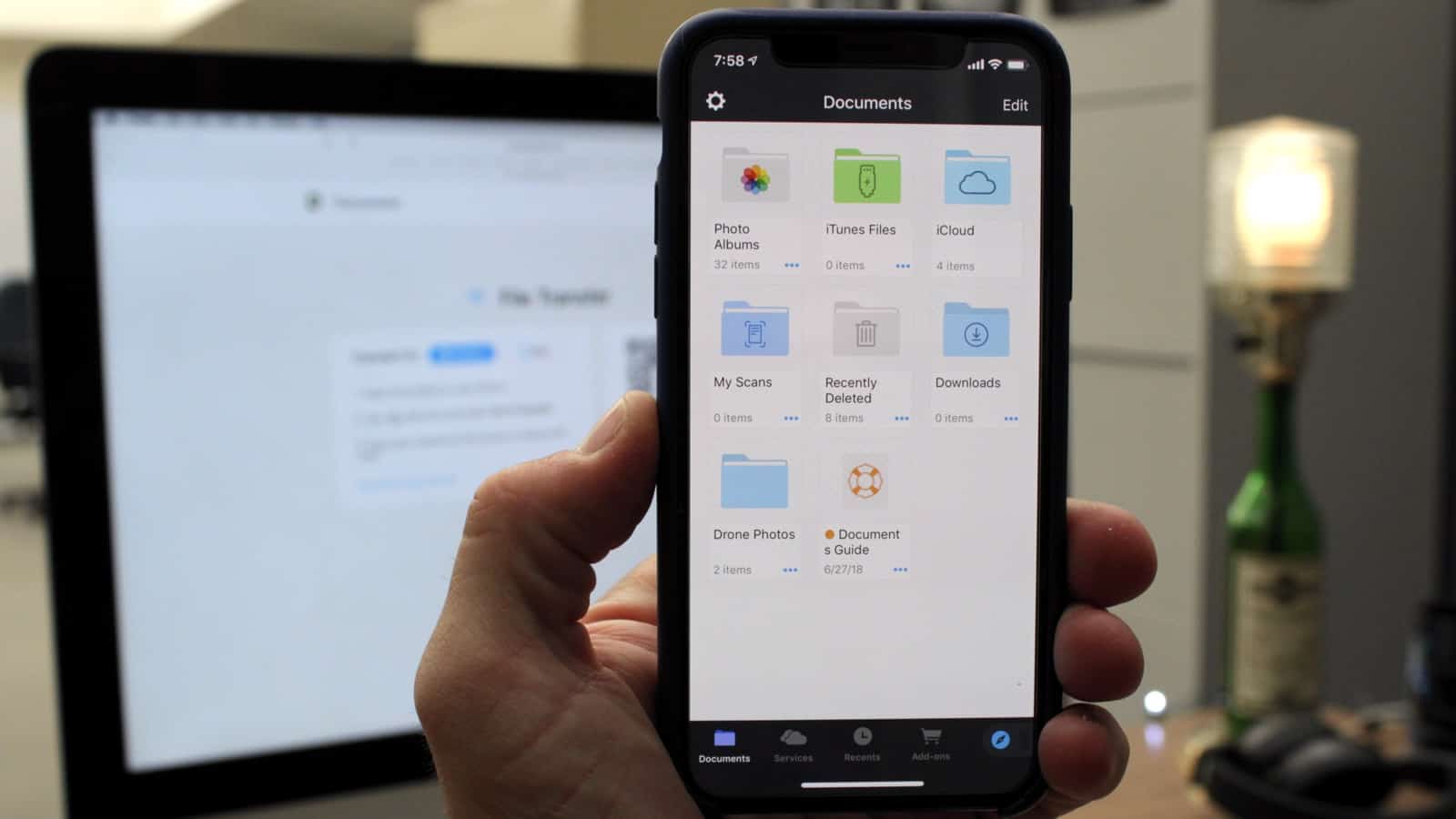 Documents app main screen