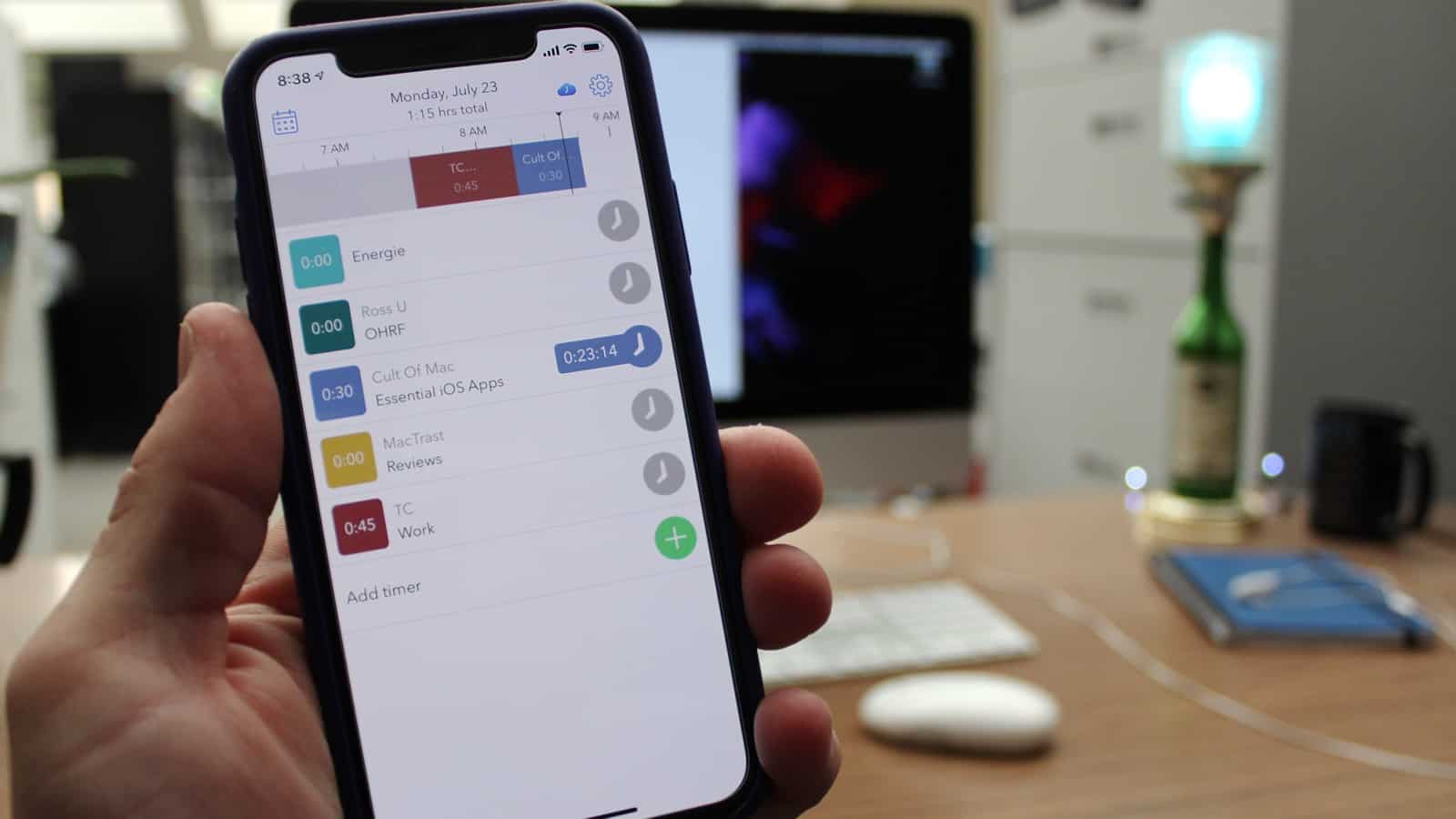 The Hours app running timer