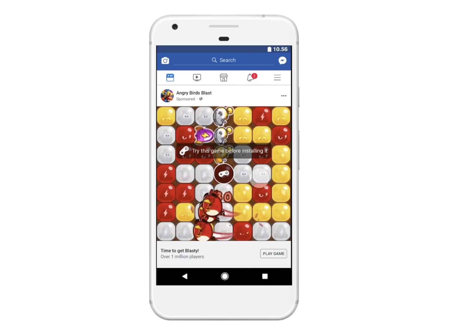 Facebook news feed game demos