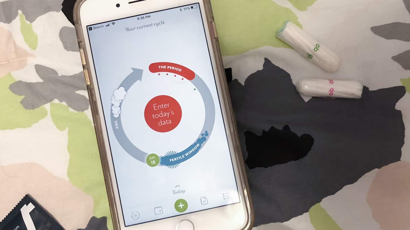 Clue app current cycle screen