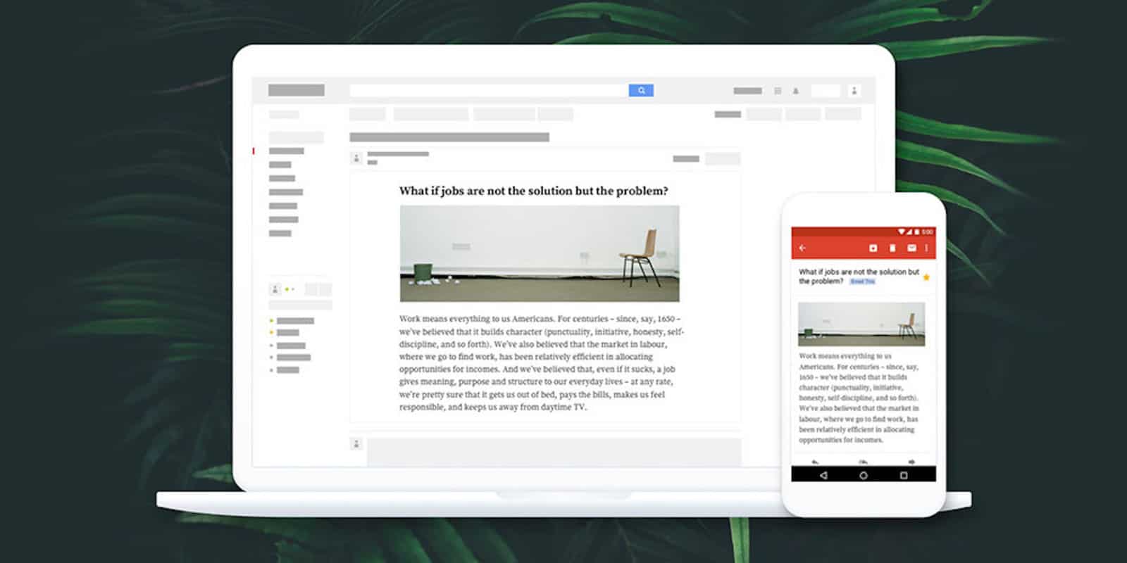 Save and share articles straight to any inbox, stripped of ads or other clutter.