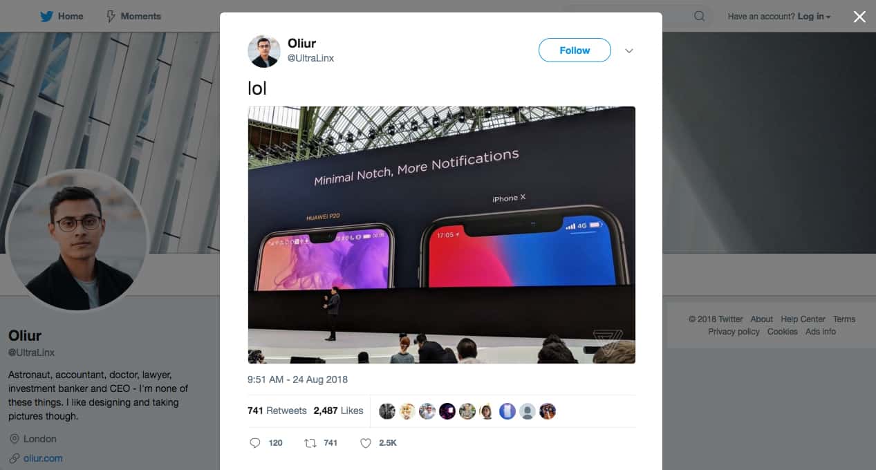 Huawei notch