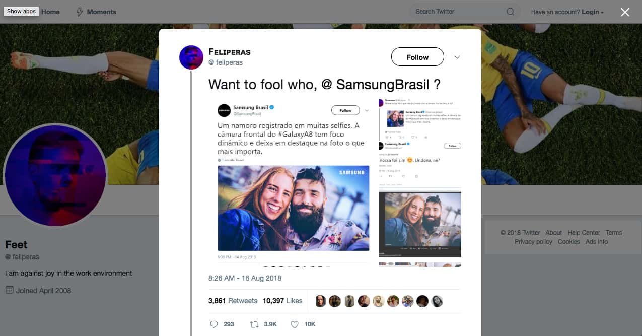 Samung tweets