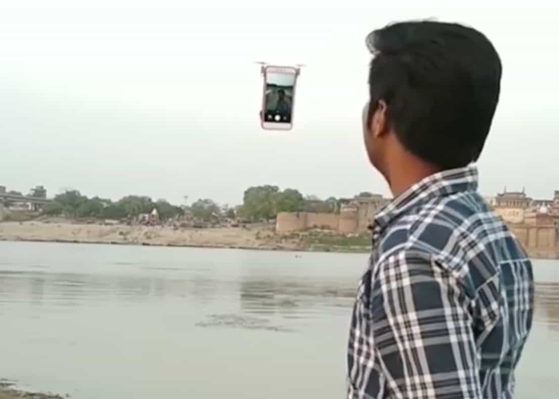 Would you trust your $1,000 to the tiny propellers on this flying iPhone drone?