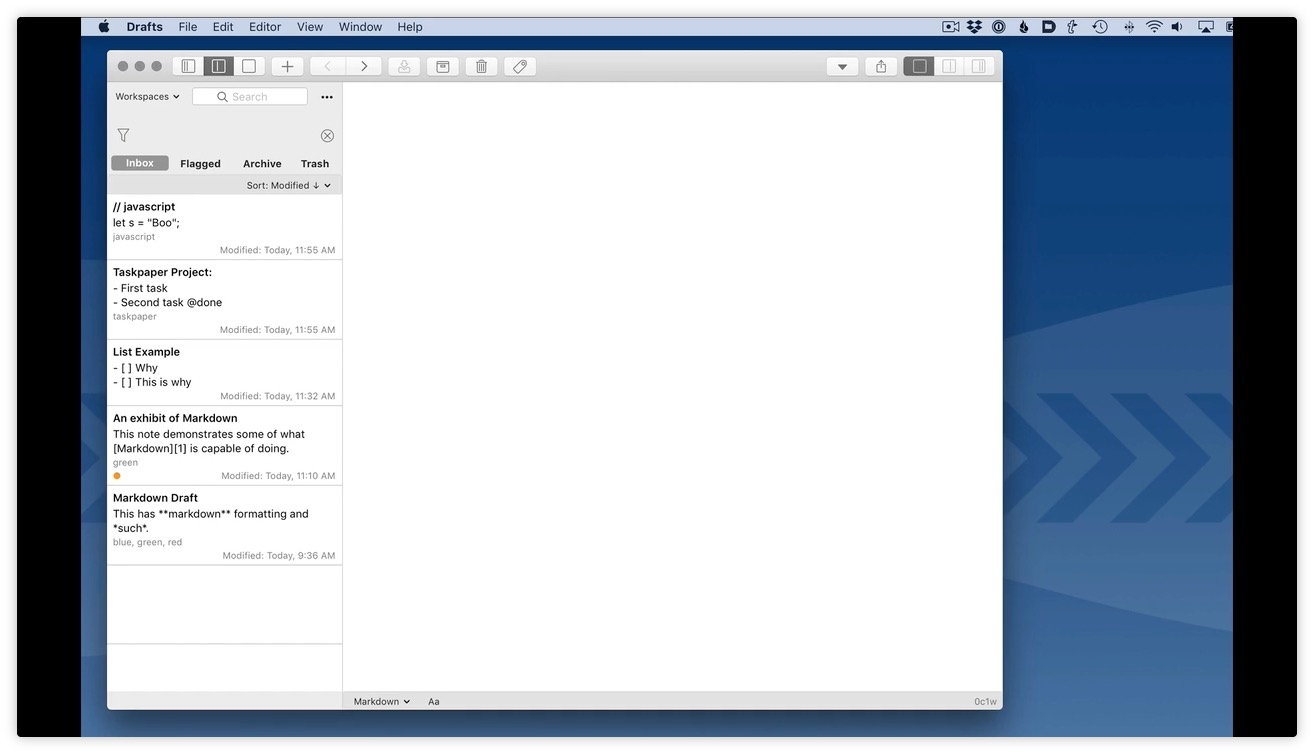Drafts for Mac