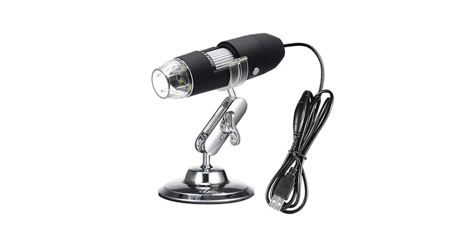 This USB-connected microscope lets you get up close and personal with any object.