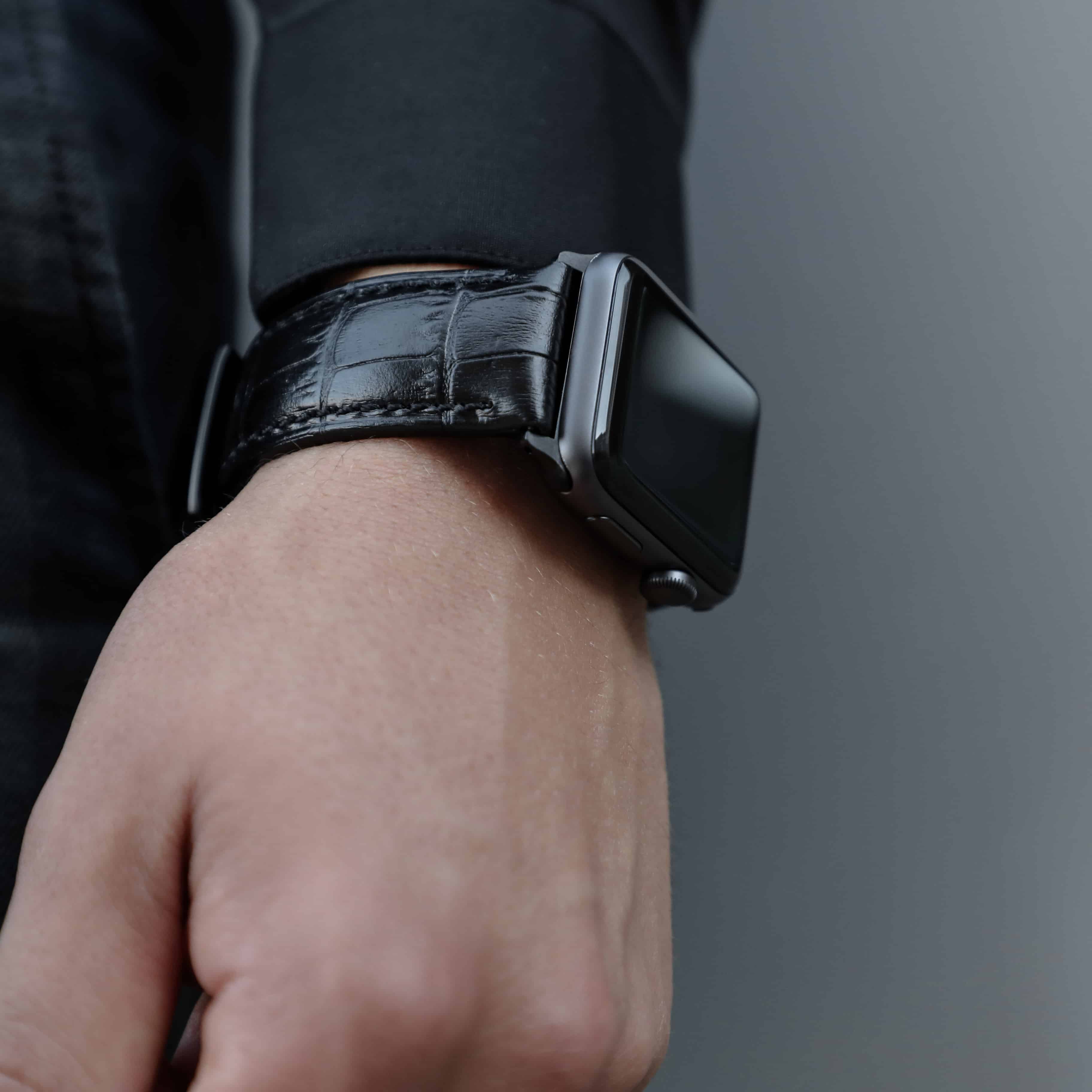 Strapa Crocodilus leather Apple Watch band
