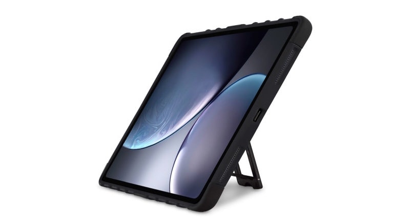 A USB-C port appears on this image advertising a case for the 2018 iPad Pro.