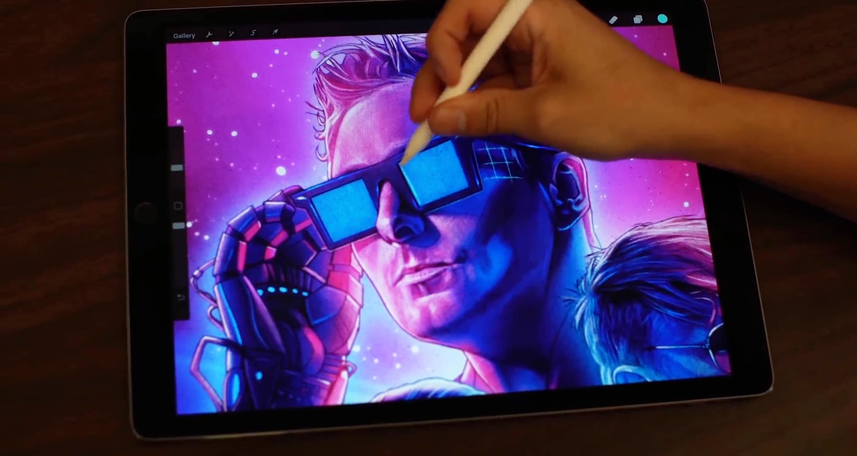 An iPad Pro is the canvas for the artwork for Muse's Simulation Theory album.