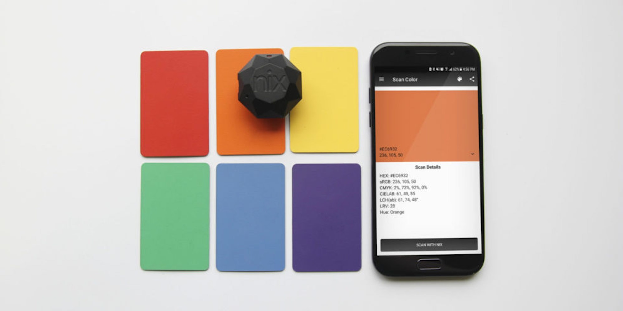 Easily scan and define any color on any surface, to be used for paint or digital applications.
