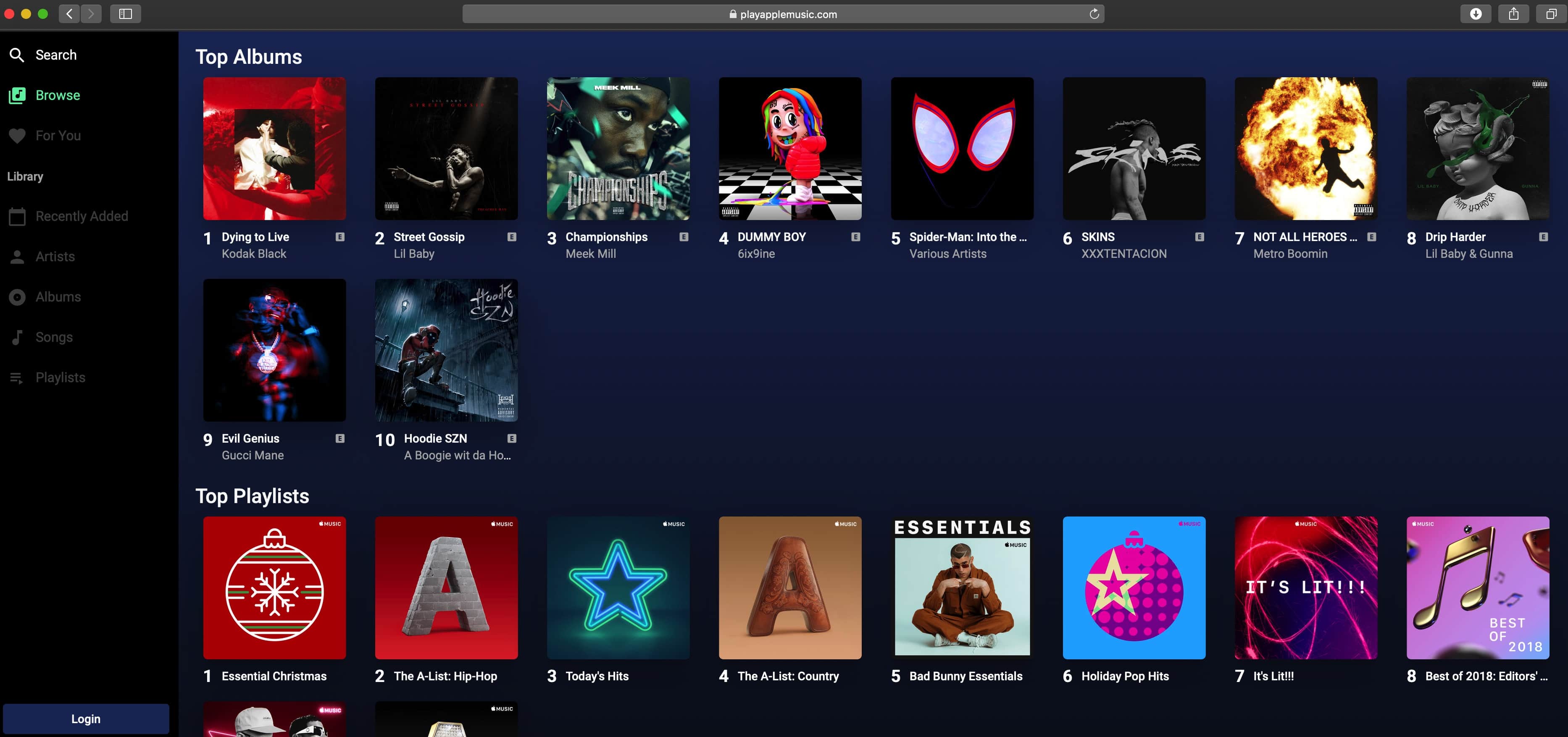 Apple Music web browser