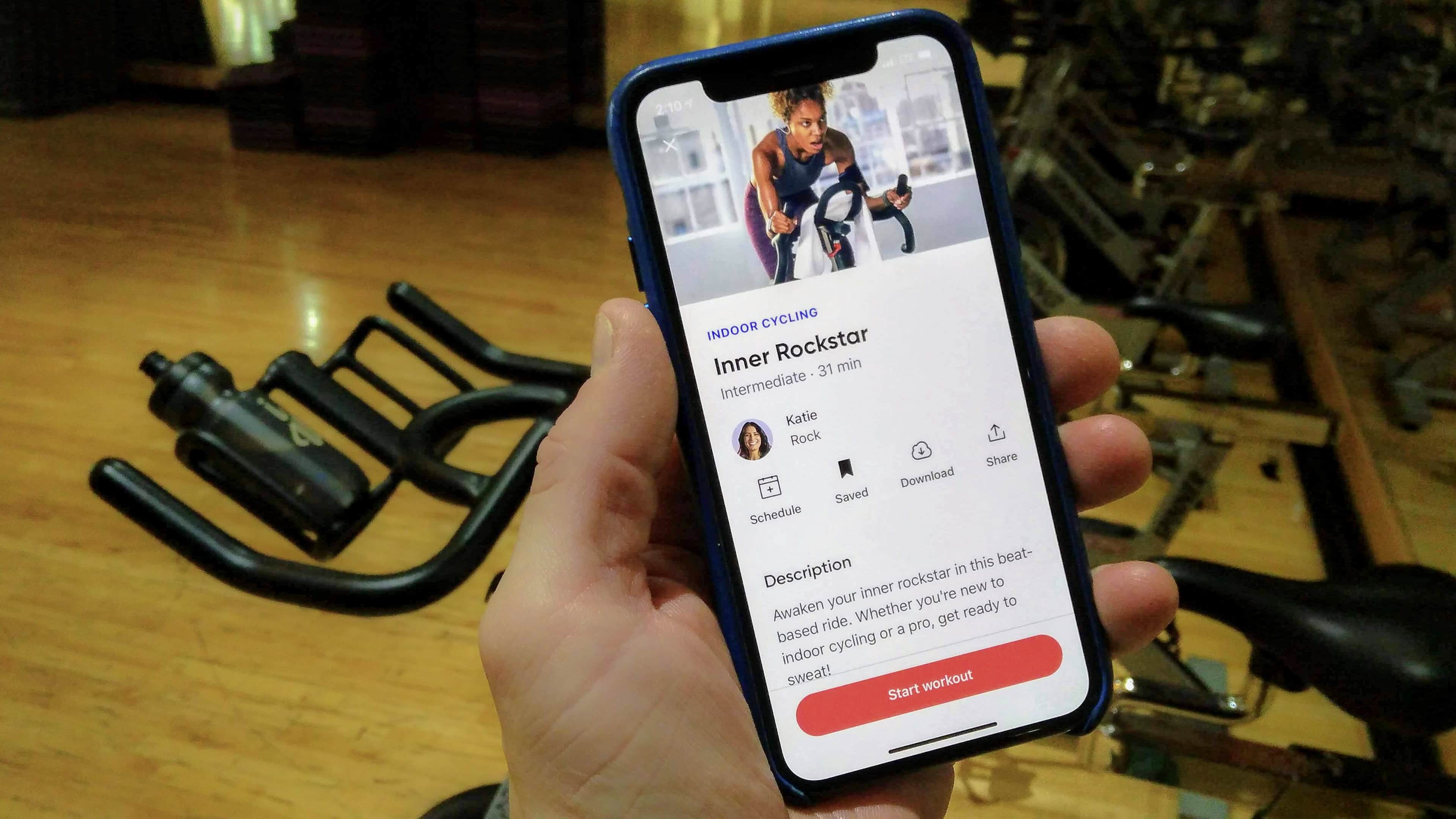 Aaptiv app at the gym for a spin