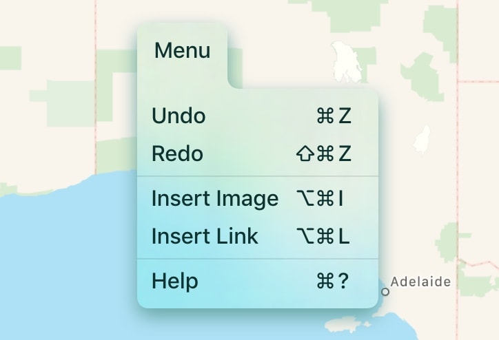 Check out how good menus look on iOS.