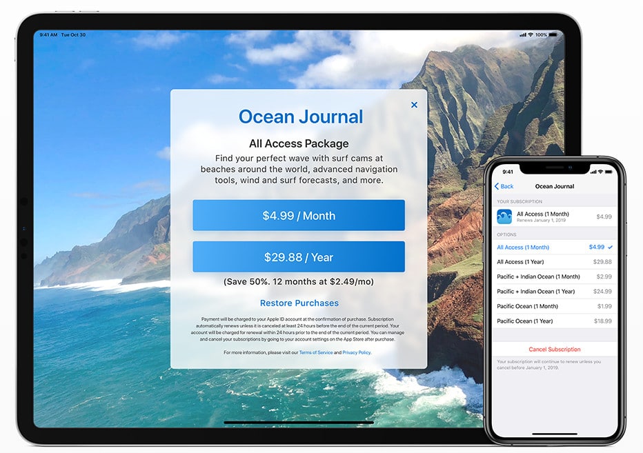 App Store subscriptions