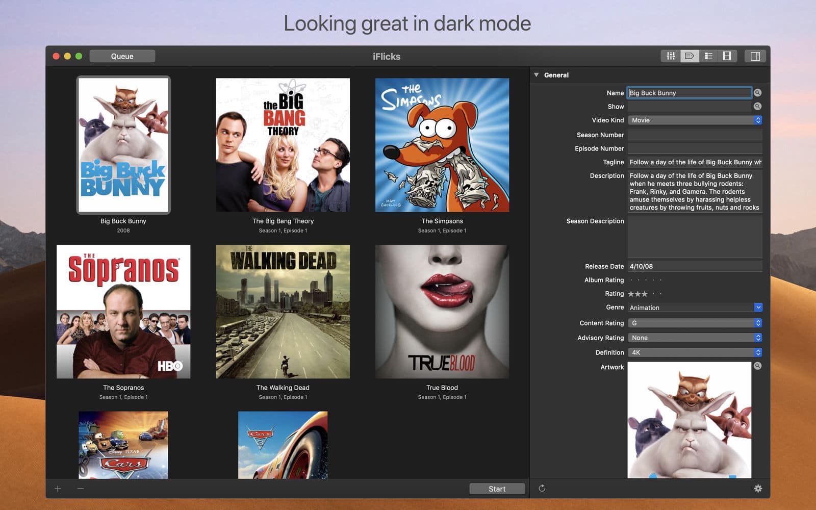 iFlicks makes your movies look awesome.
