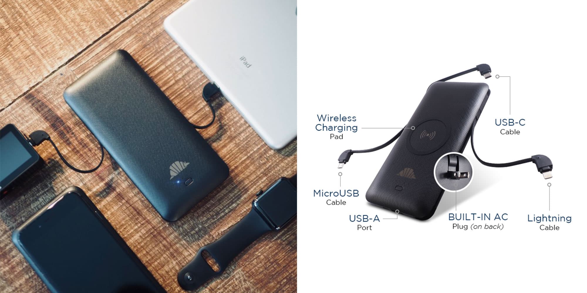 This portable battery sports massive capacity, tons of connections and even wireless charging.